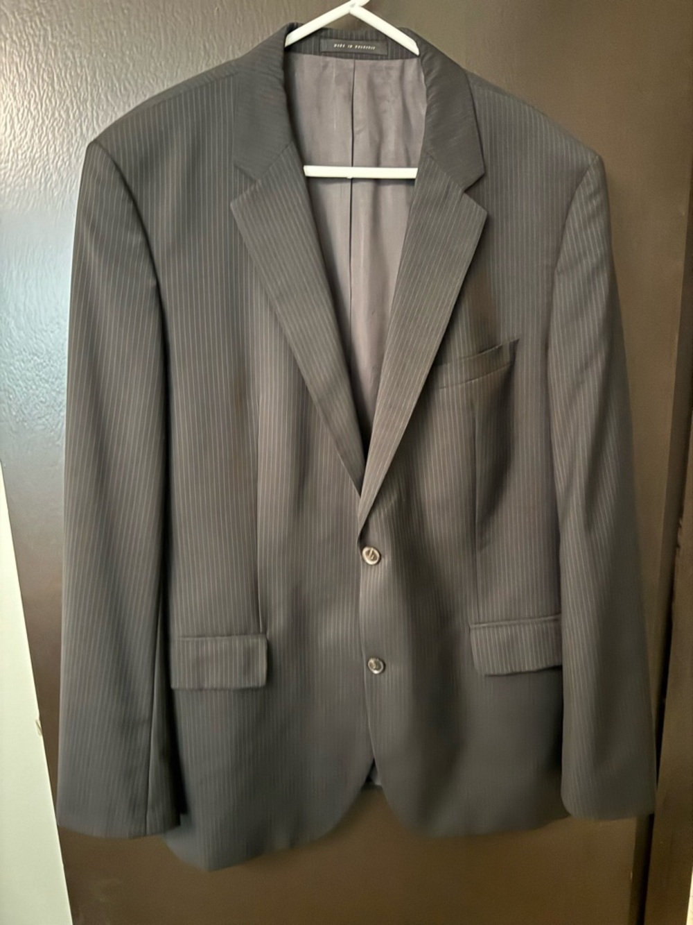 Black Pinstripe Men's Suit